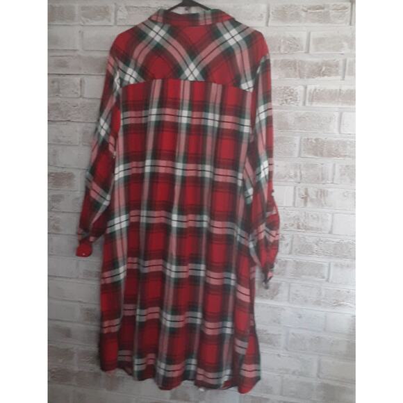 Cato NWT Tartan Plaid Tunic Sz 22/24W Tab Sleeve Versatile - Picture 8 of 8